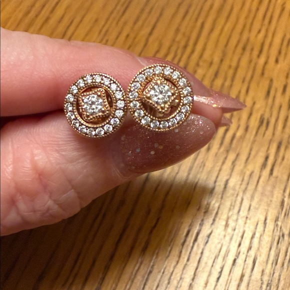 Pandora Jewelry - Pandora Rose Gold Ring and Stud Earrings set